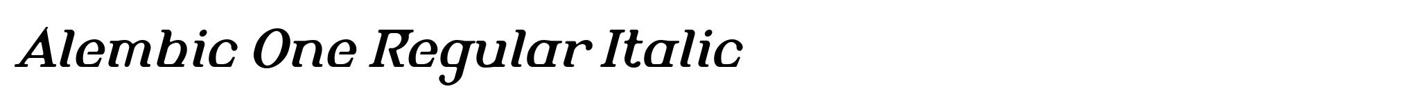 Alembic One Regular Italic image